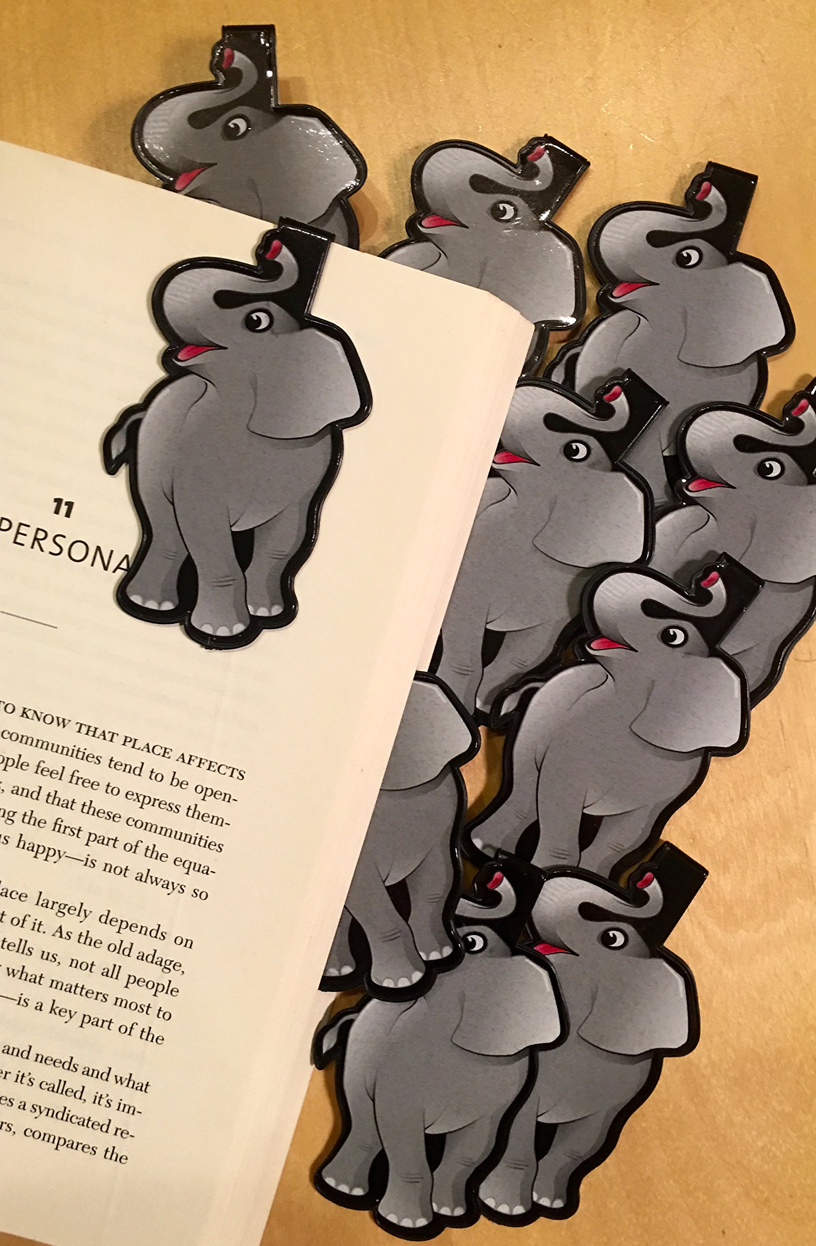 Elefant Lesezeichen (Set von 10)