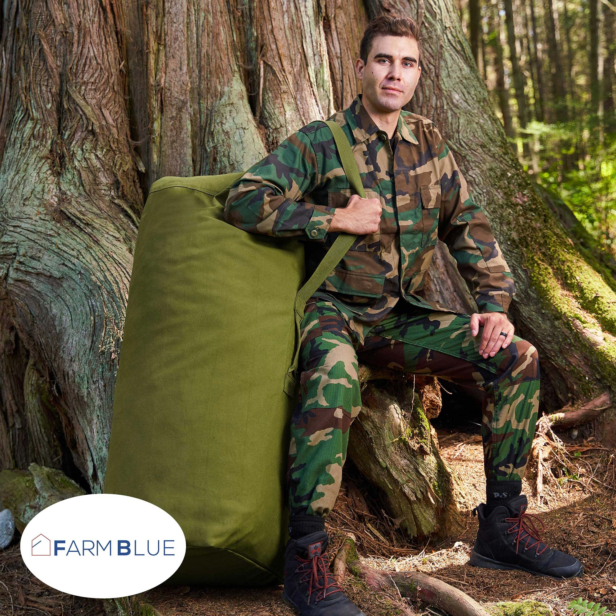 Top Load Duffle Bag Extra Large Military OD Duffel Bags Heavy Duty