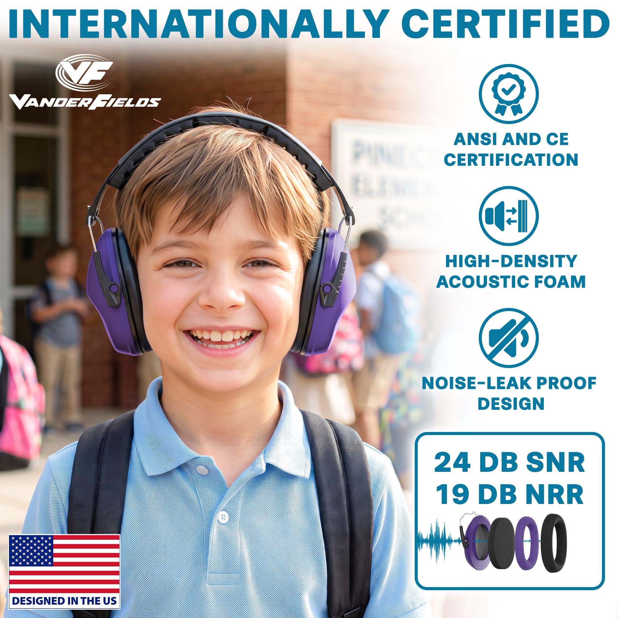 Kids Noise Canceling Headphones - Protect Hearing -3