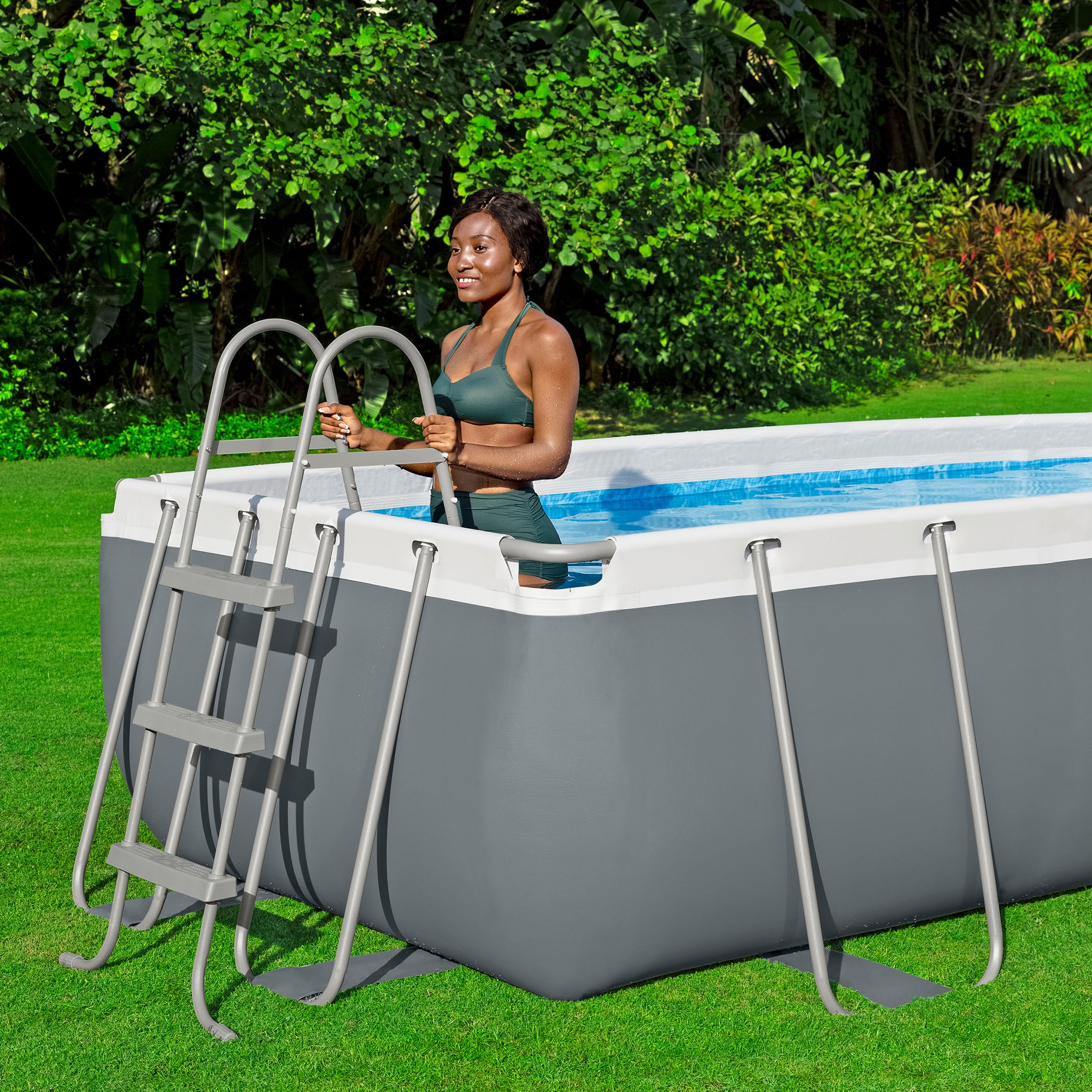 Bestway Juego de Piscina Rectangular de 13'3" x 6'7" x 39.5"/4.04 m x 2.01 m x 1 m