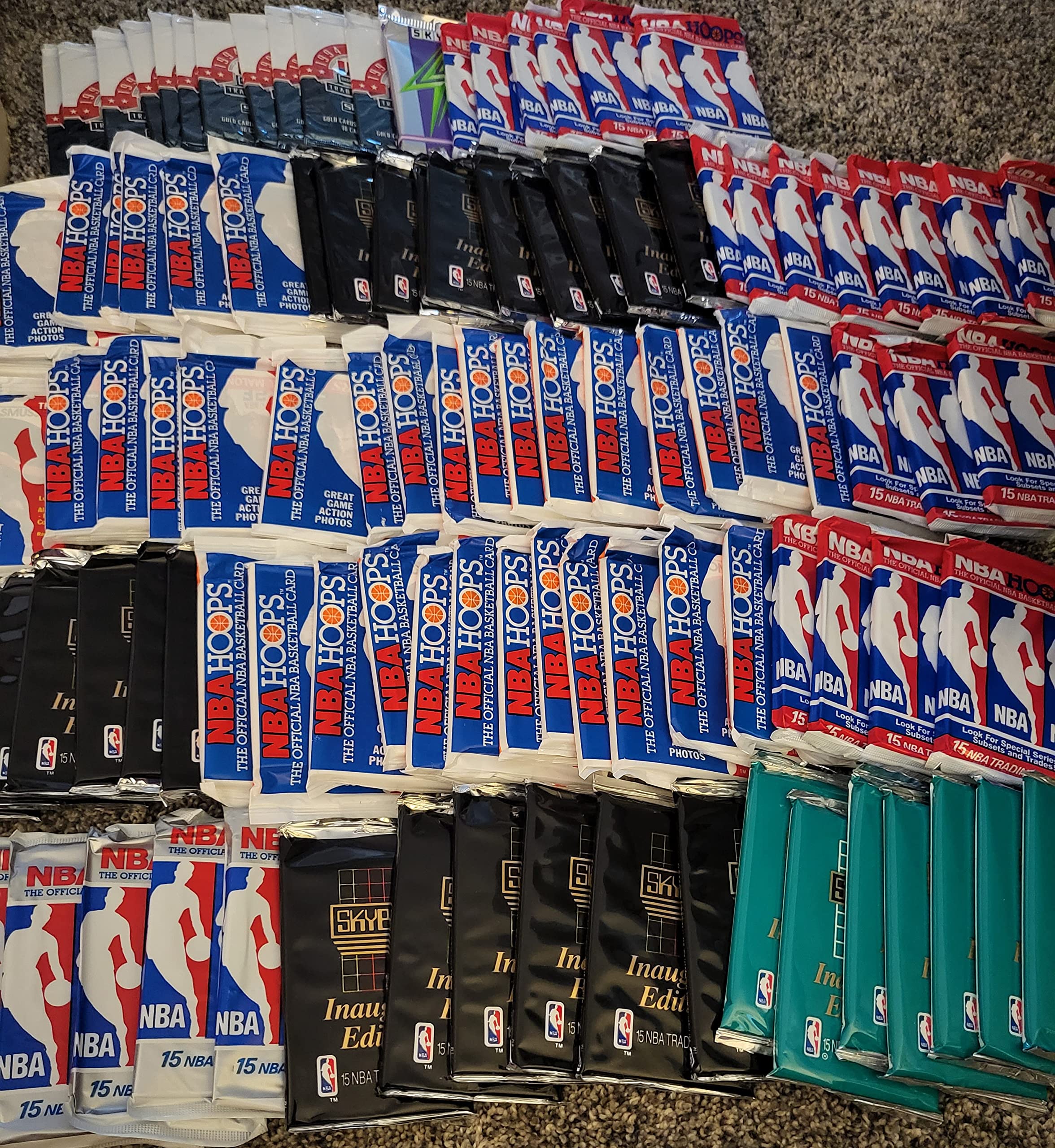 100 NBA Basketball Cards in Unopened Packs