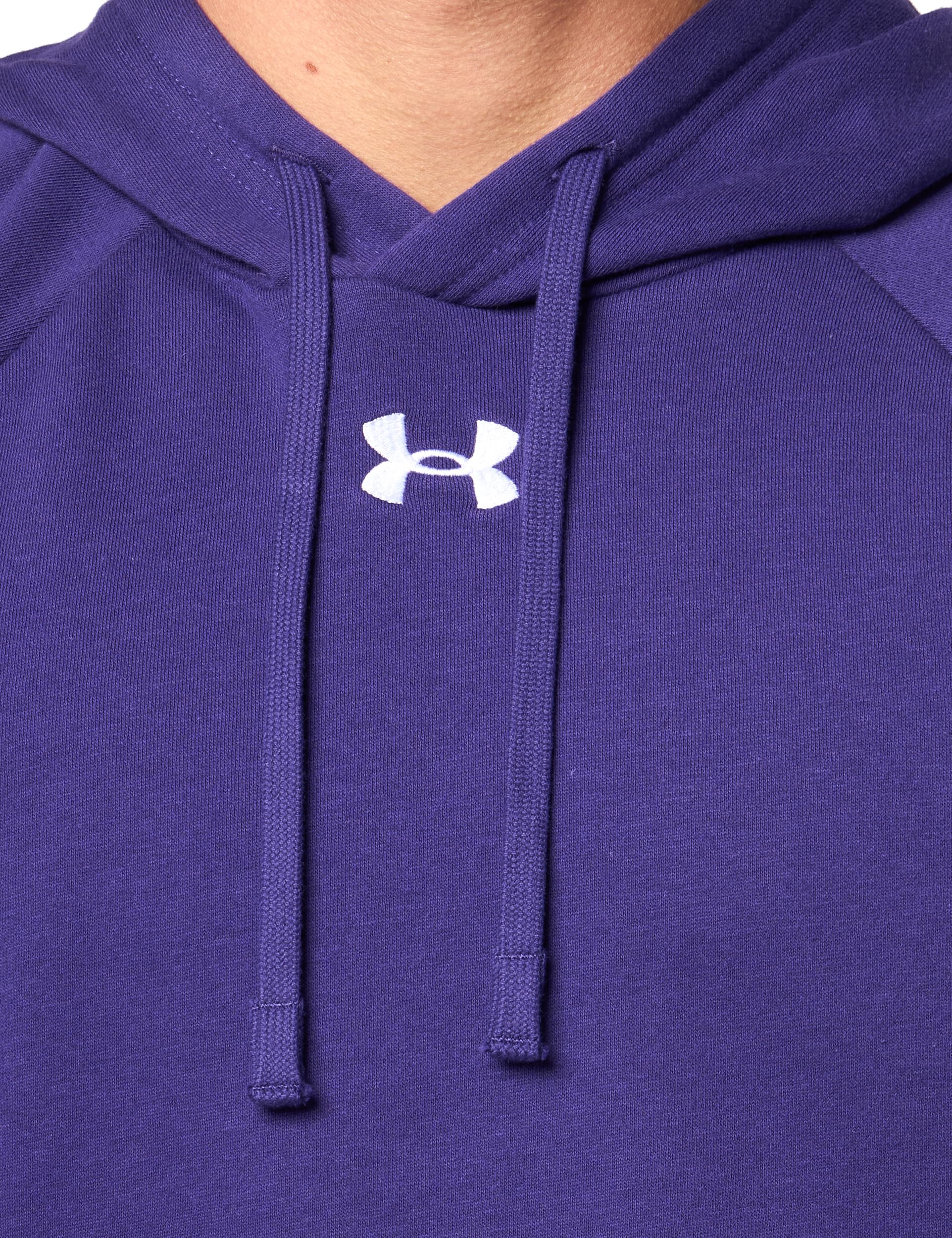 Under Armour Męska bluza z kapturem Rival Fleece Hoodie Bluza, (500) fioletowo-biała, 3XL