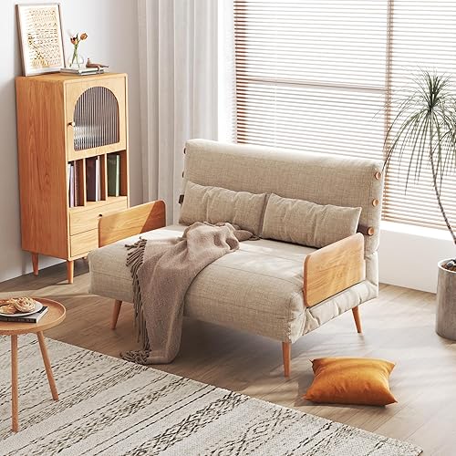 Silla convertible para cama, futón 3 en 1, sofá cama, sofá cama, sofá cama, sofá cama, sofá de tela, sillón reclinable para apartamentos de espacios