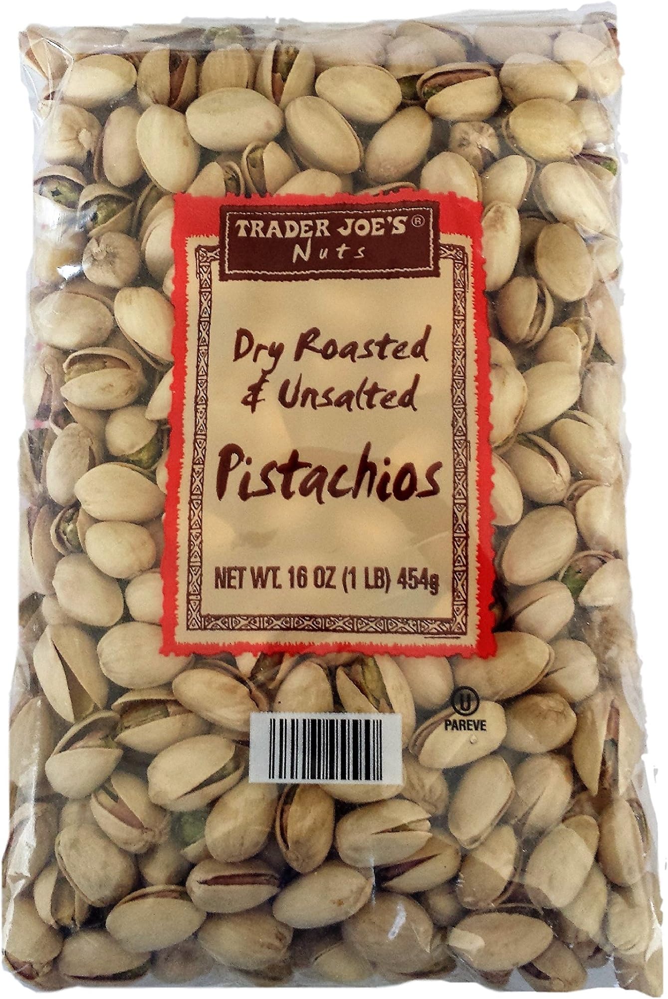 Trader Joes Dry Roasted & Unsalted Pistachios 16oz