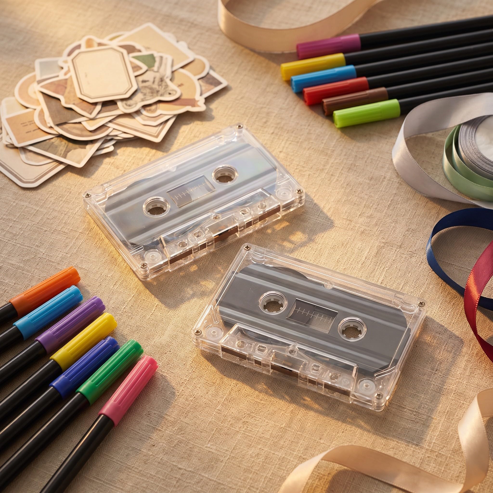ibasenice 8 Cintas de Casete vírgenes de Calidad Musical con Estuches