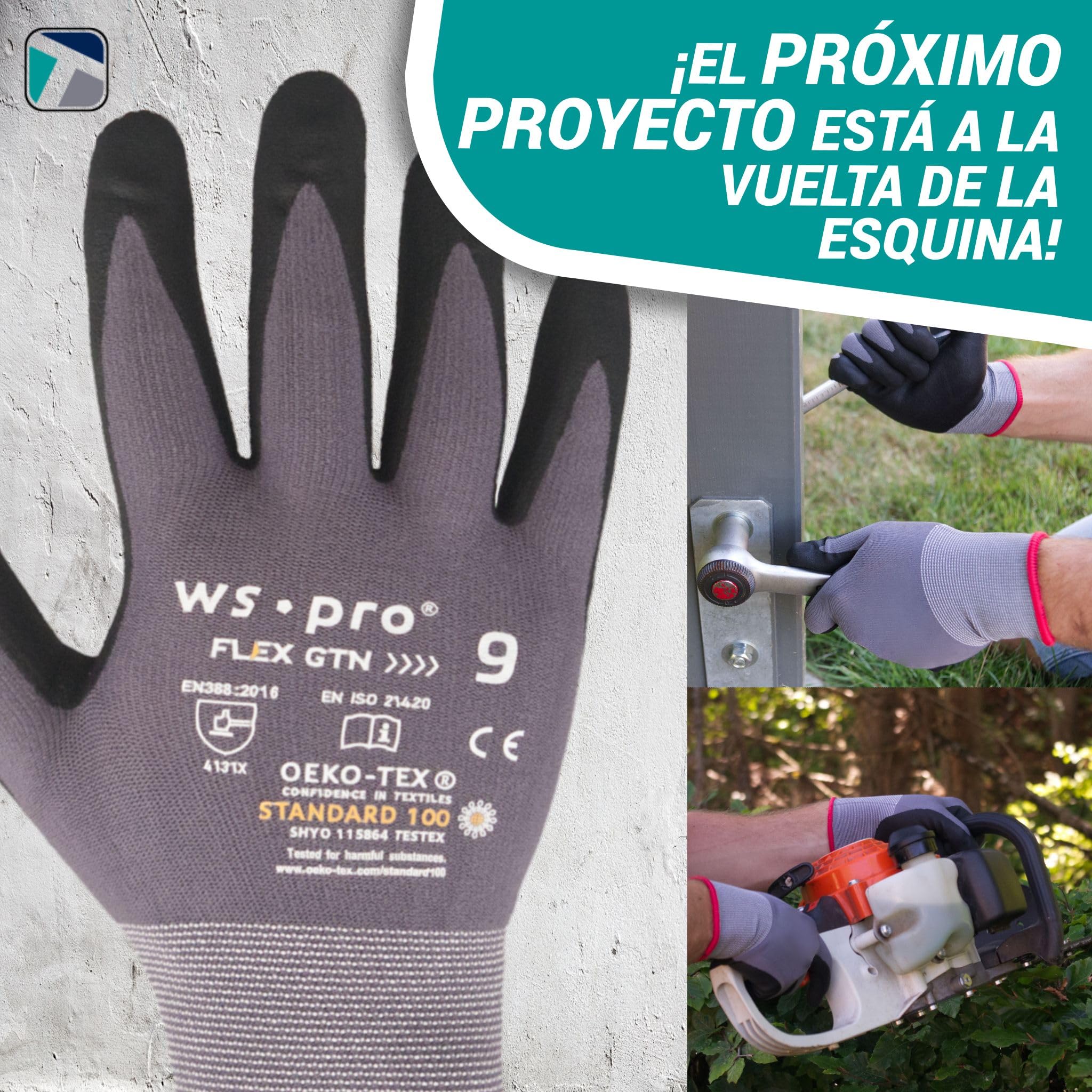 Trevendo Guantes de trabajo WS-Pro FLEX GTN - guantes de montaje - guantes de jardinería - transpirables - flexibles - para hombre y mujer, Talla 11, 72 pares
