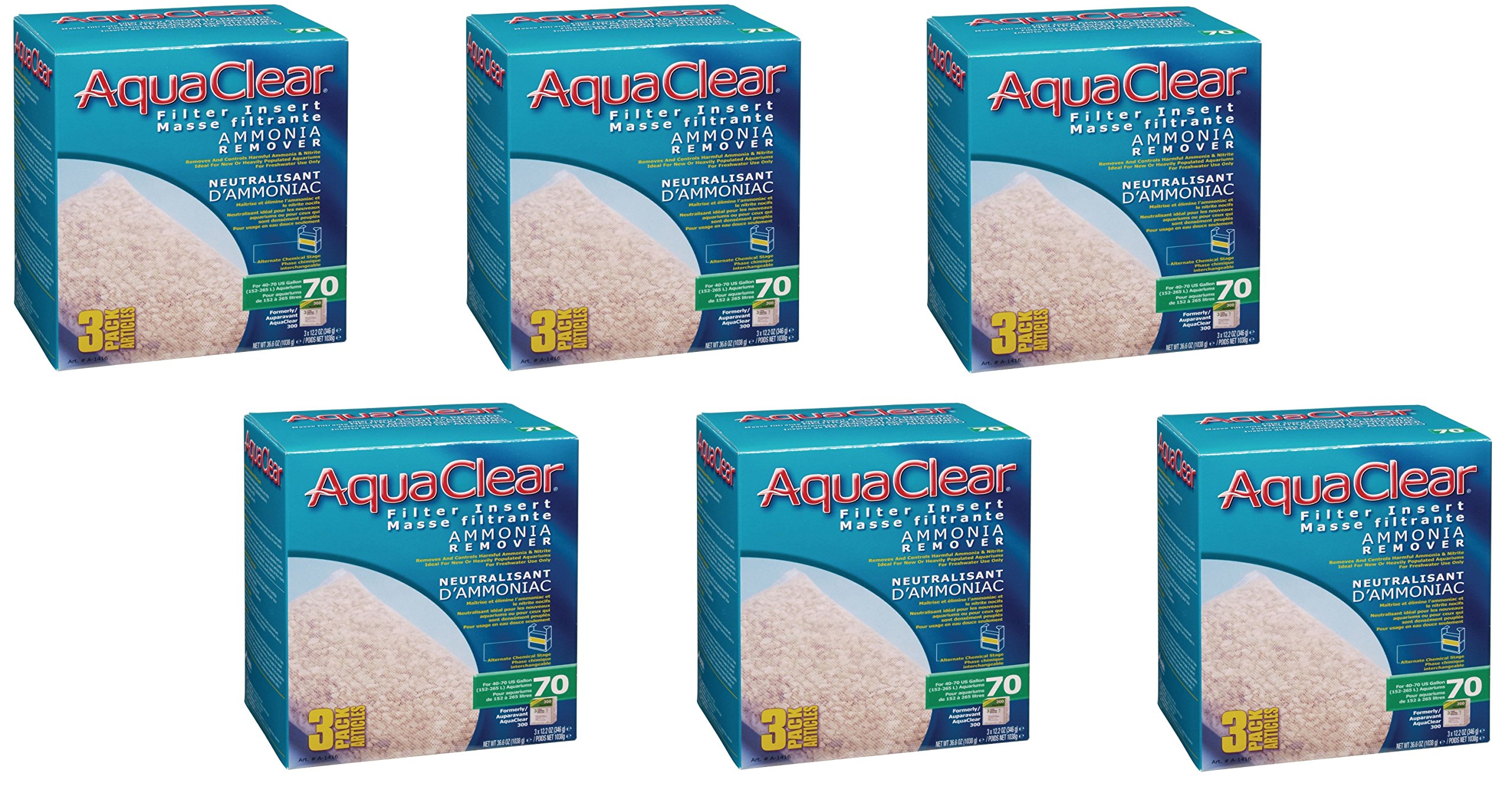 Aquaclear 70-gallon Ammonia Remover 18 Total Filter(6 Packs with 3 Filter per Pack)