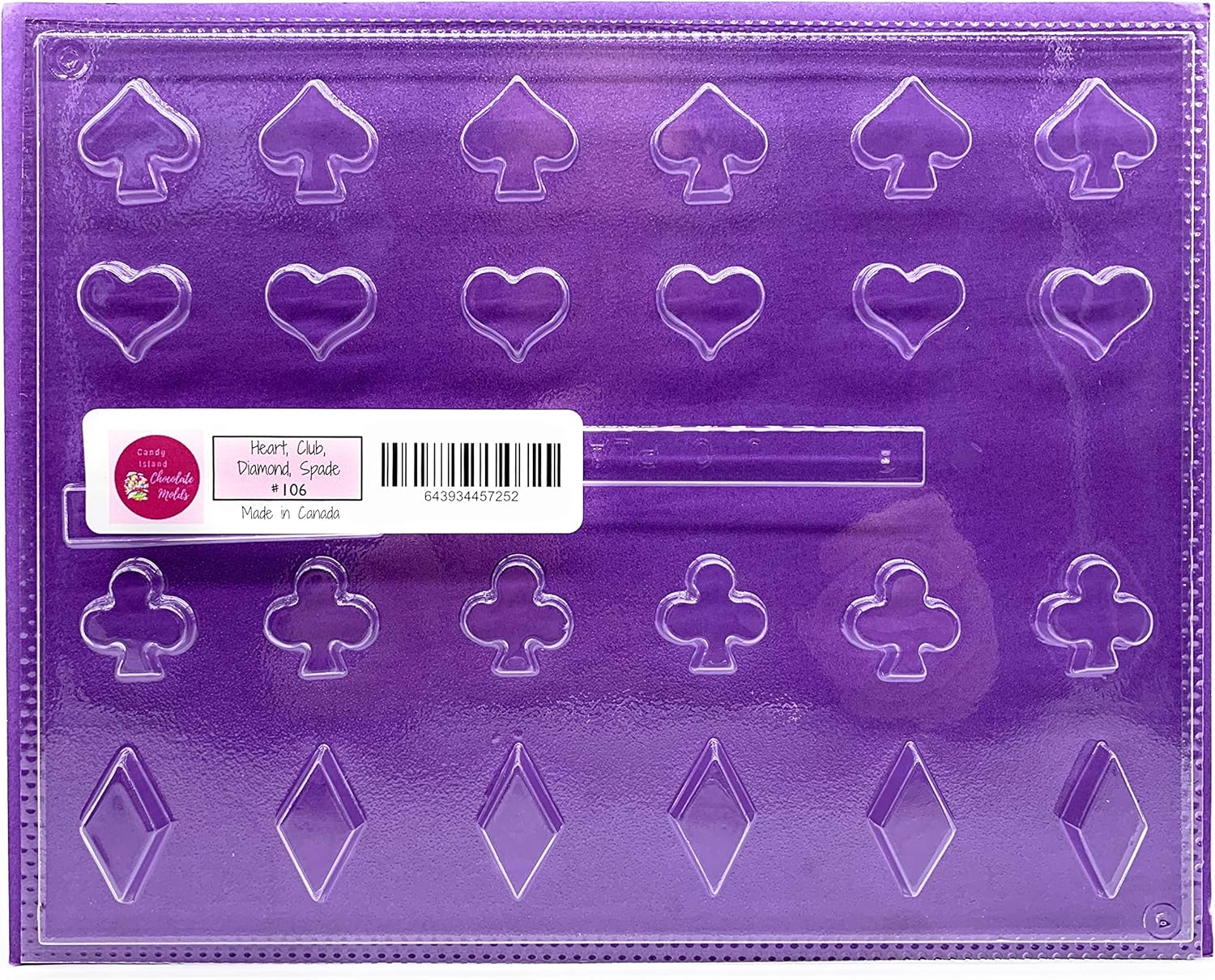 Candy Island Heart, Club, Diamond, Spade Chocolate Mold 106 Amazon