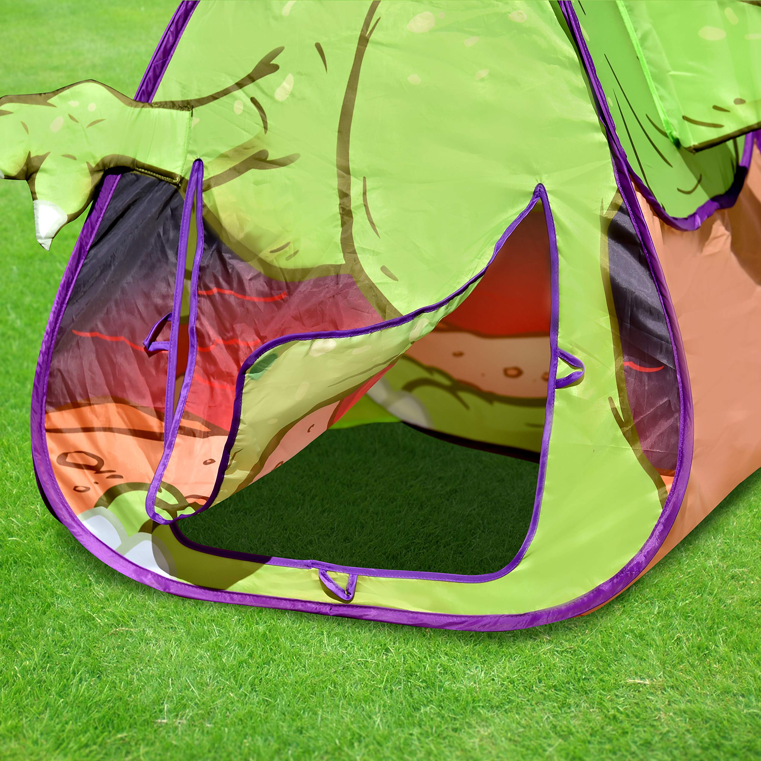 Sunny Days Entertainment T-Rex Dinosaur Assembly-Free Adventure Triangle Pop-Up Play Tent for Kids with Soft 3D Apendages Outdoor and Indoor Play: Buy Online at Best Price in UAE