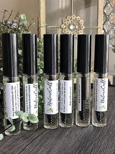 Miniatura 9 de Aceite de ricino orgánico para pestañas, aceite de ricino NatureCall para el crecimiento de cejas de pestañas, tubo de rímel, tratamiento capilar