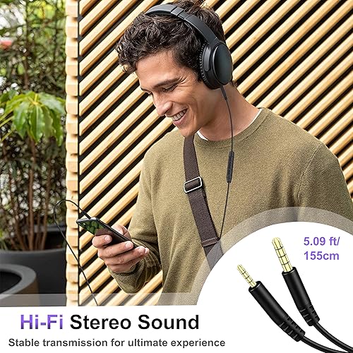 Miniatura 5 de Cable de audio de repuesto para auriculares Bose de 0.138 in a 0.098 in compatible con Bose 700 Quietcomfort QC25 QC35 QC35II QC45 OE2 OE2i