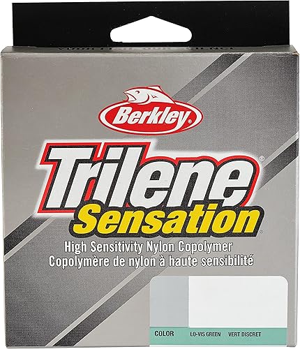 Berkley Trilene Sensation, Low Vis Green, 8lb 7.9 lbs Línea de pesca de monofilamento, adecuada para ambientes de agua dulce