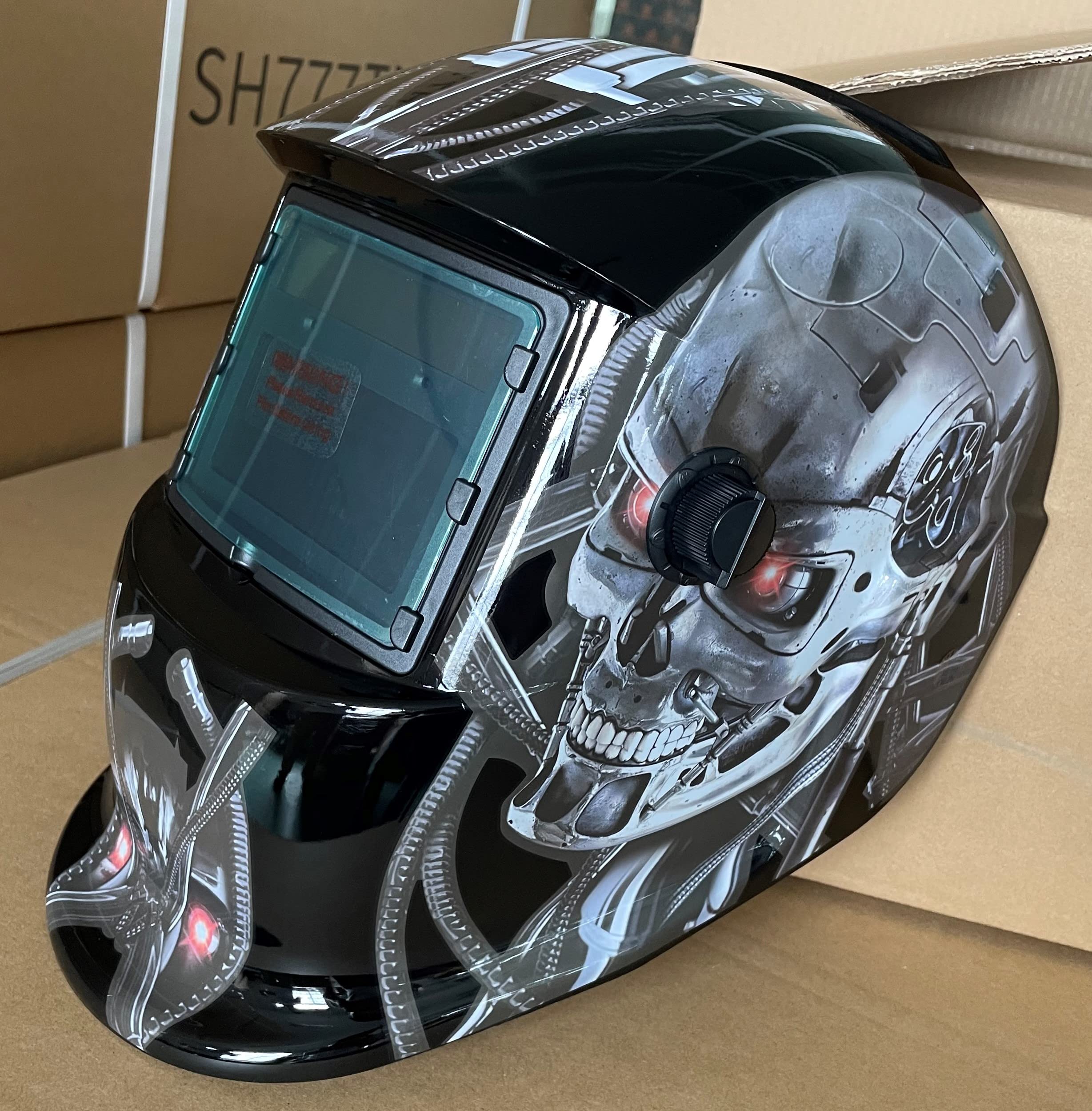 LPD Auto Darkening Solar Powered Welders Welding Helmet Mask with Grinding Function