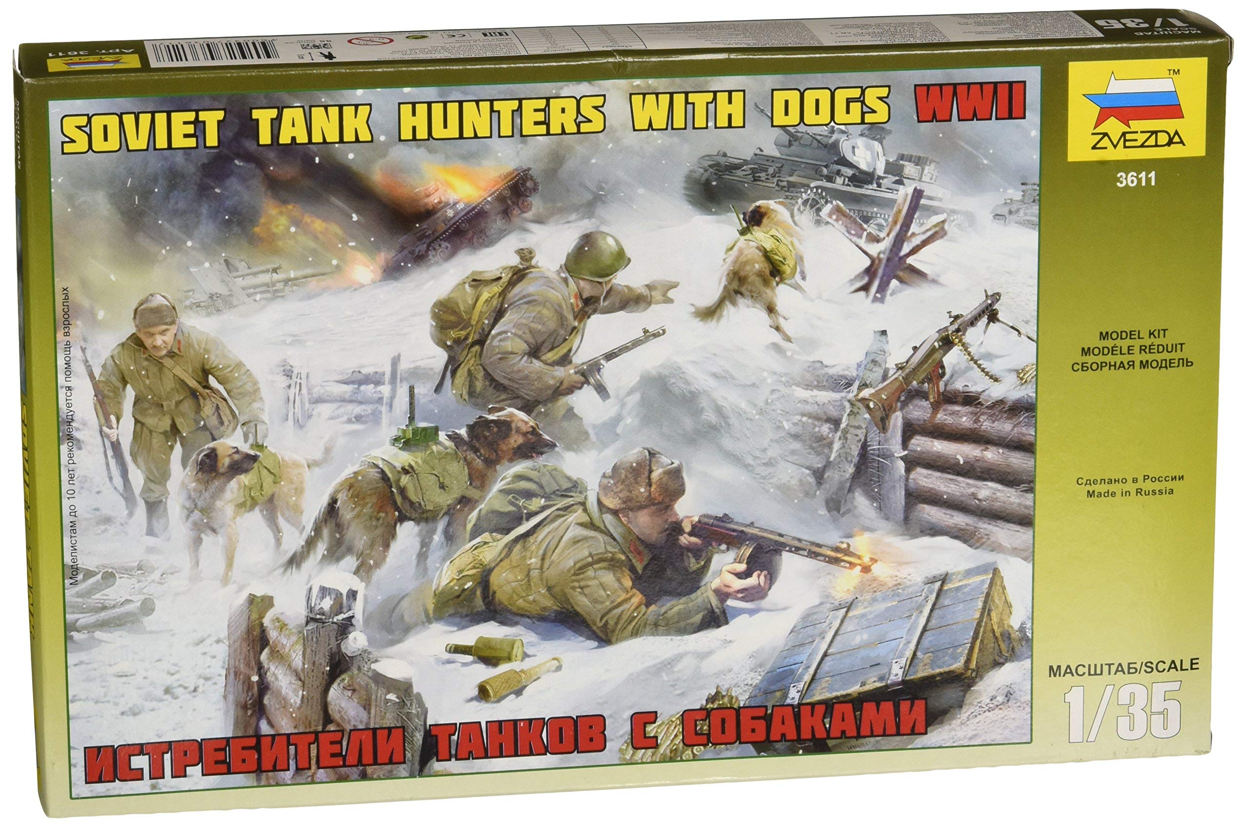 Models WWII Soviet Tank Hunters with Dogs