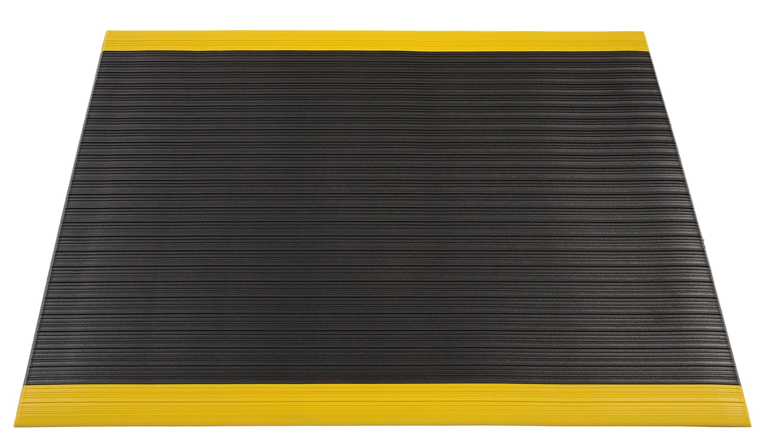 Tapis anti-fatigue nervuré Americo EverSafe 7142032 noir épais de 0,9 cm