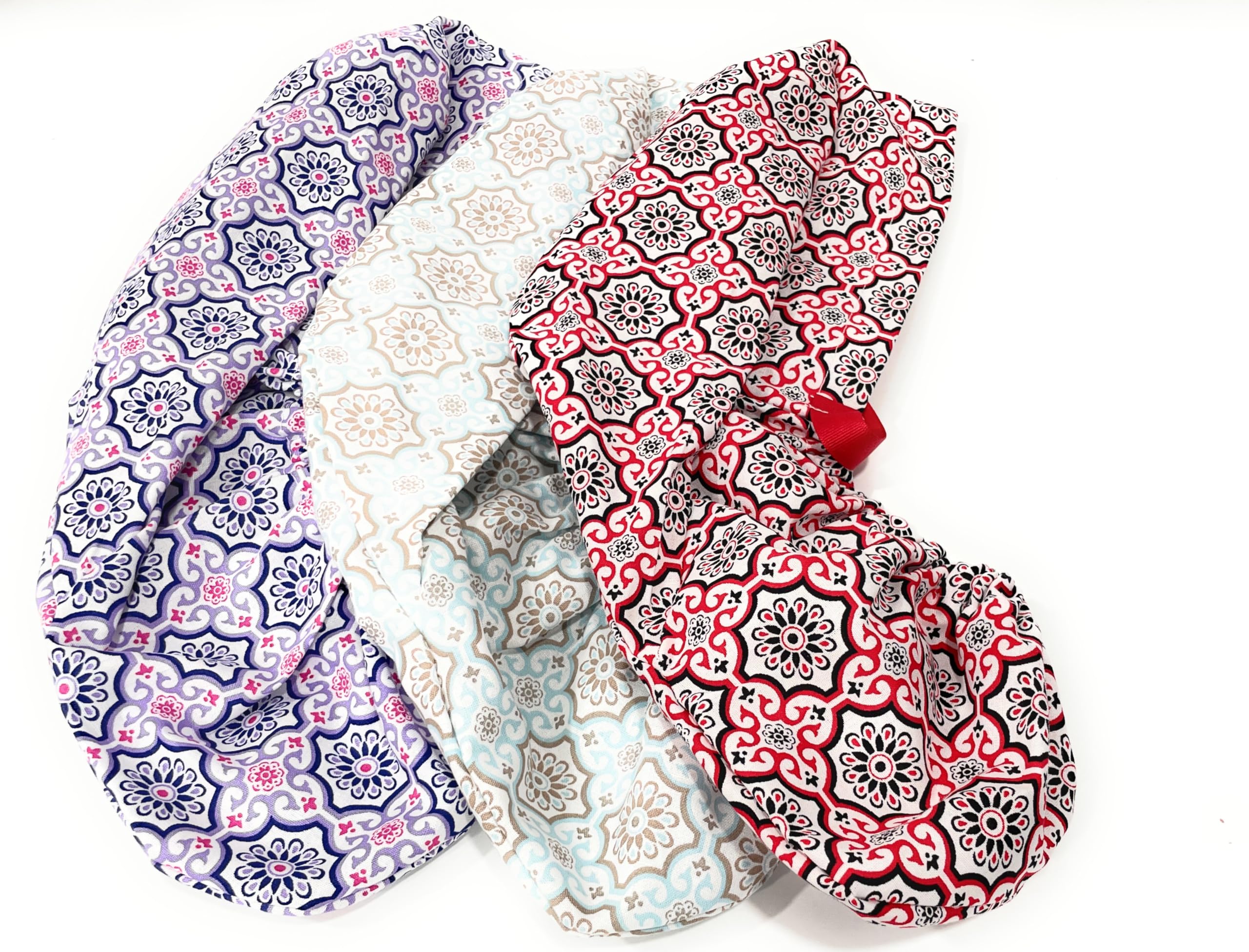Ponytail Scrub Hat - Various Patterns - Colorful Medallions