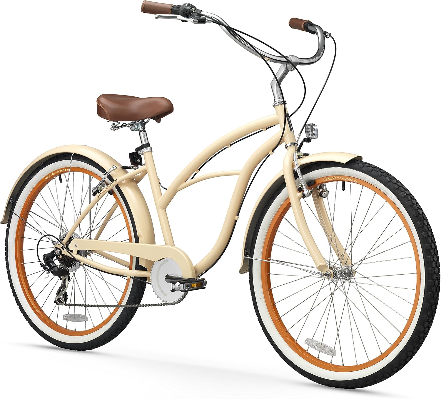 sixthreezero Women's Beach Cruiser Bicycle, 26" Wheels/17 Frame, 1-Sp, 3-Sp, 7-Sp, and 21-Sp