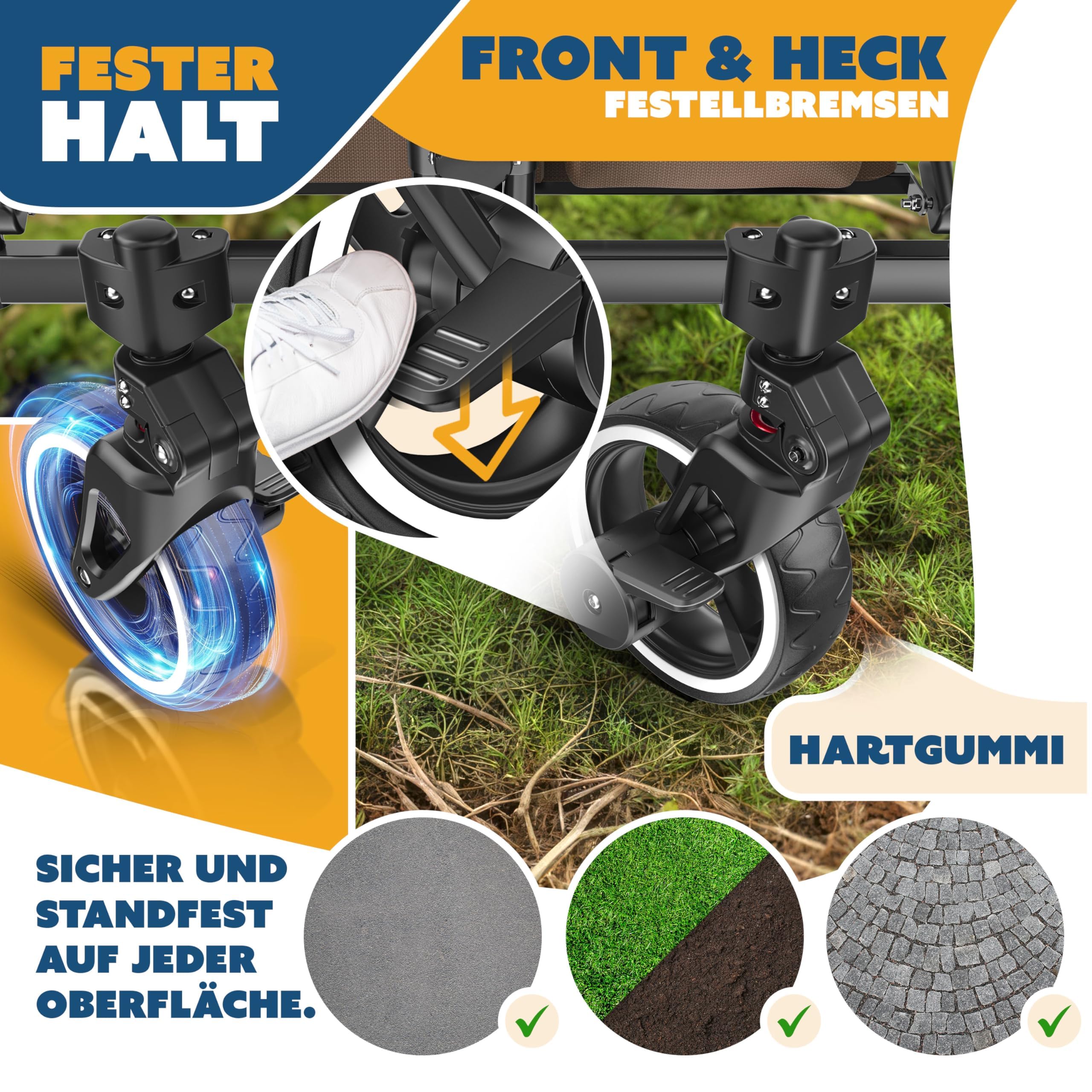 KESSER GTS-9100 - Carrello pieghevole con tetto, portata fino a 150 kg, con ruote in gomma dura e freni di stazionamento anteriore/posteriore, con serratura, copertura, intemperie e protezione da
