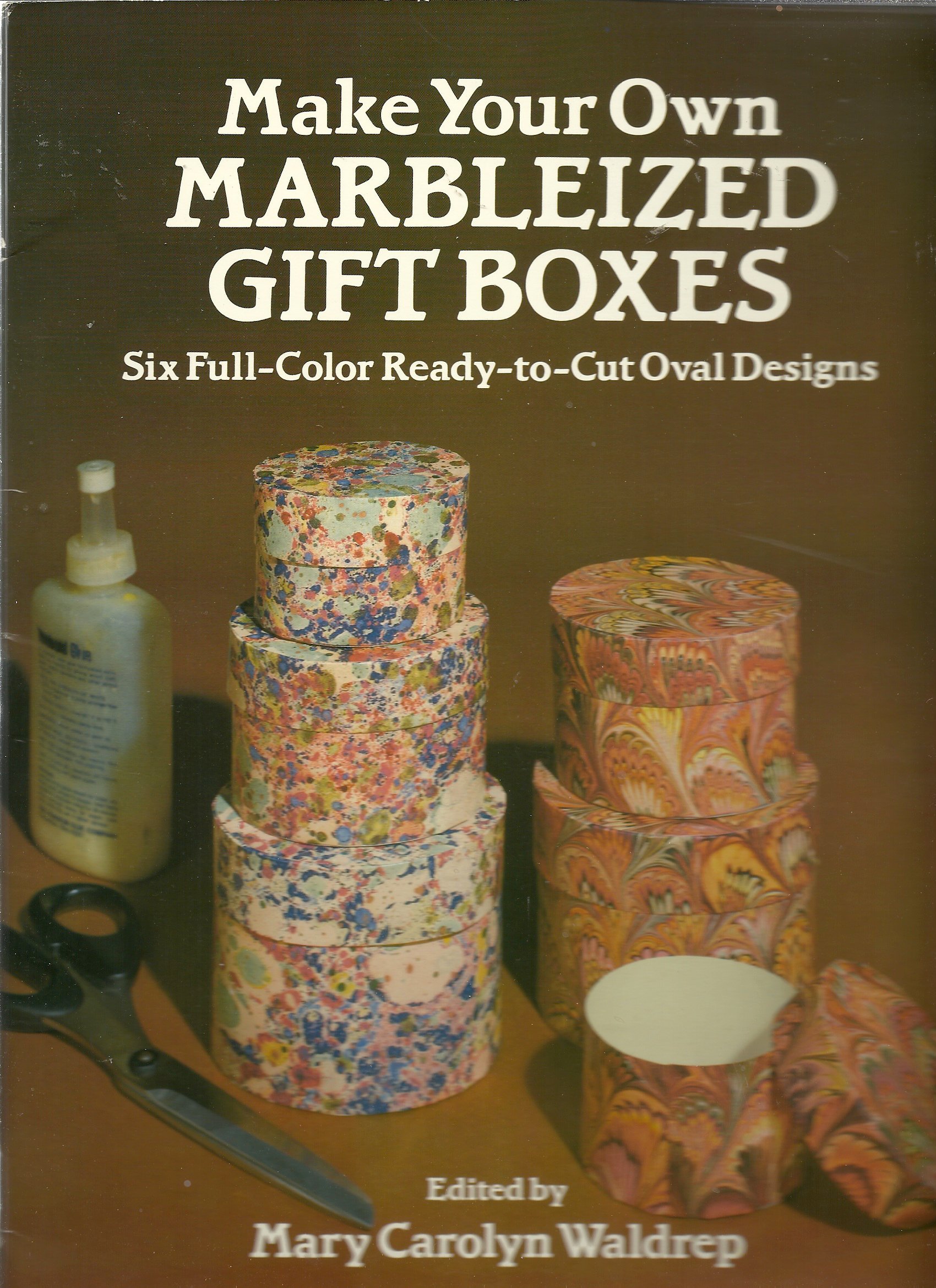 Make Your Own Marbleized Gift Boxes: Six Full-Color Ready-to-Cut Oval Designs