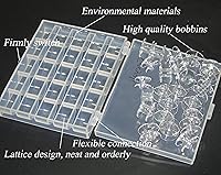 Vista 4 de Ceeyali 25 bobinas de plástico transparente para máquina de coser con estuche de bobina, compatibles con múltiples máquinas de coser como máquina