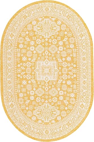 Miniatura 626 de Rugs.com Outdoor Aztec Collection Alfombra – 4 x 6 pies alfombra de tejido plano gris carbón perfecta para salas de estar, grandes comedores, planos