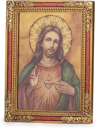 Miniatura 2 de Joseph's Studio by Roman - Collection, 7.25" H Sacred Heart Icon, Made from Resin, High Level of Craftsmanship and Attention to Detail, Durable and