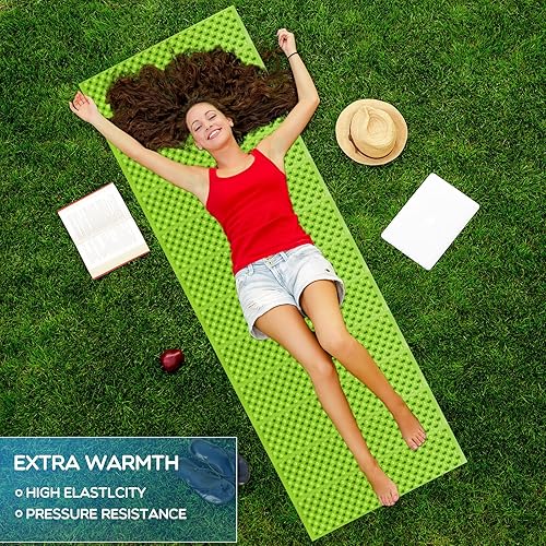 Miniatura 2 de Almohadillas de espuma para dormir, colchón plegable de espuma de célula cerrada, impermeable para dormir al aire libre para mochileros ultraligeros