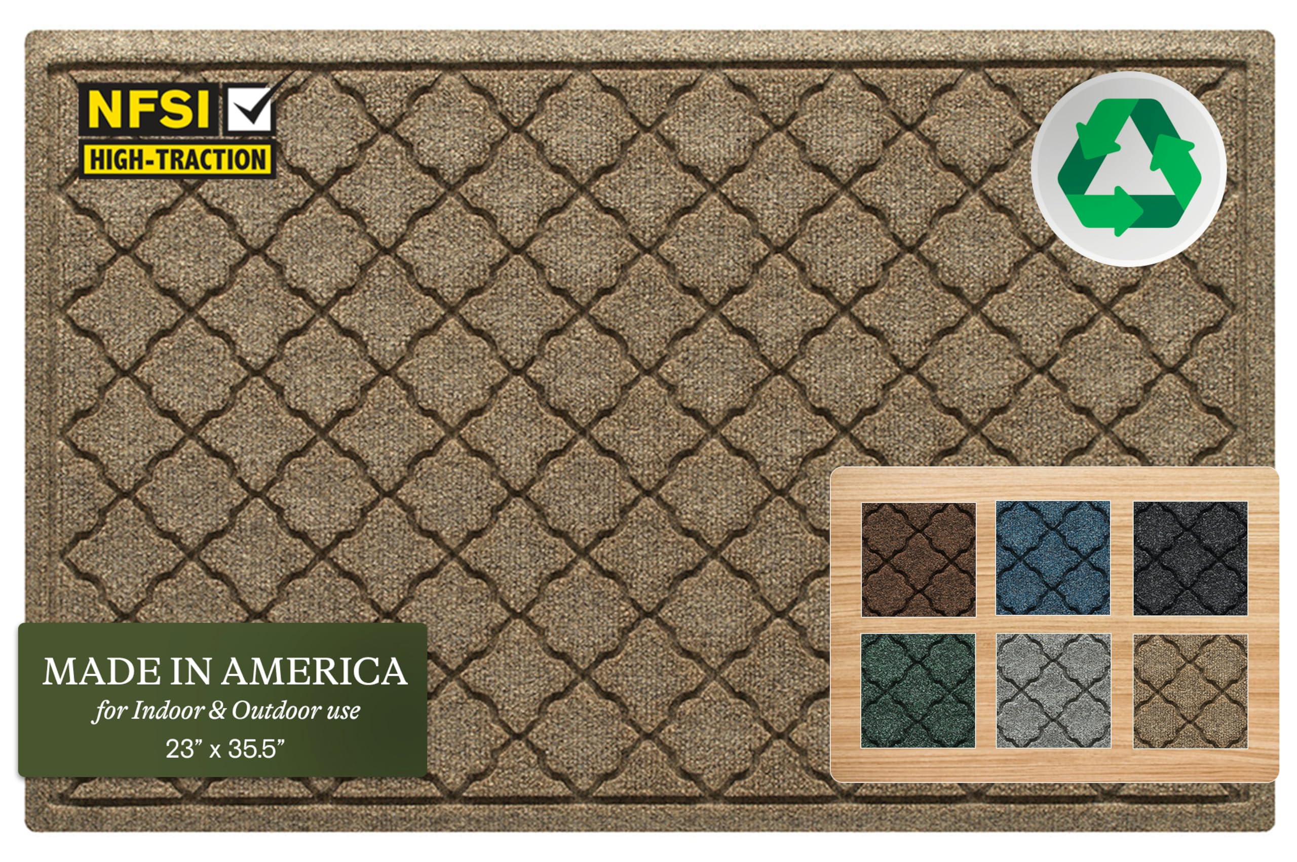 WaterHog Heavy Duty Doorway Mat, 2' x 3', Made in USA, Durable & Skid-Resistant Entryway Mat, Water-Trapping, Indoor/Outdoor Decorative Floor Covering