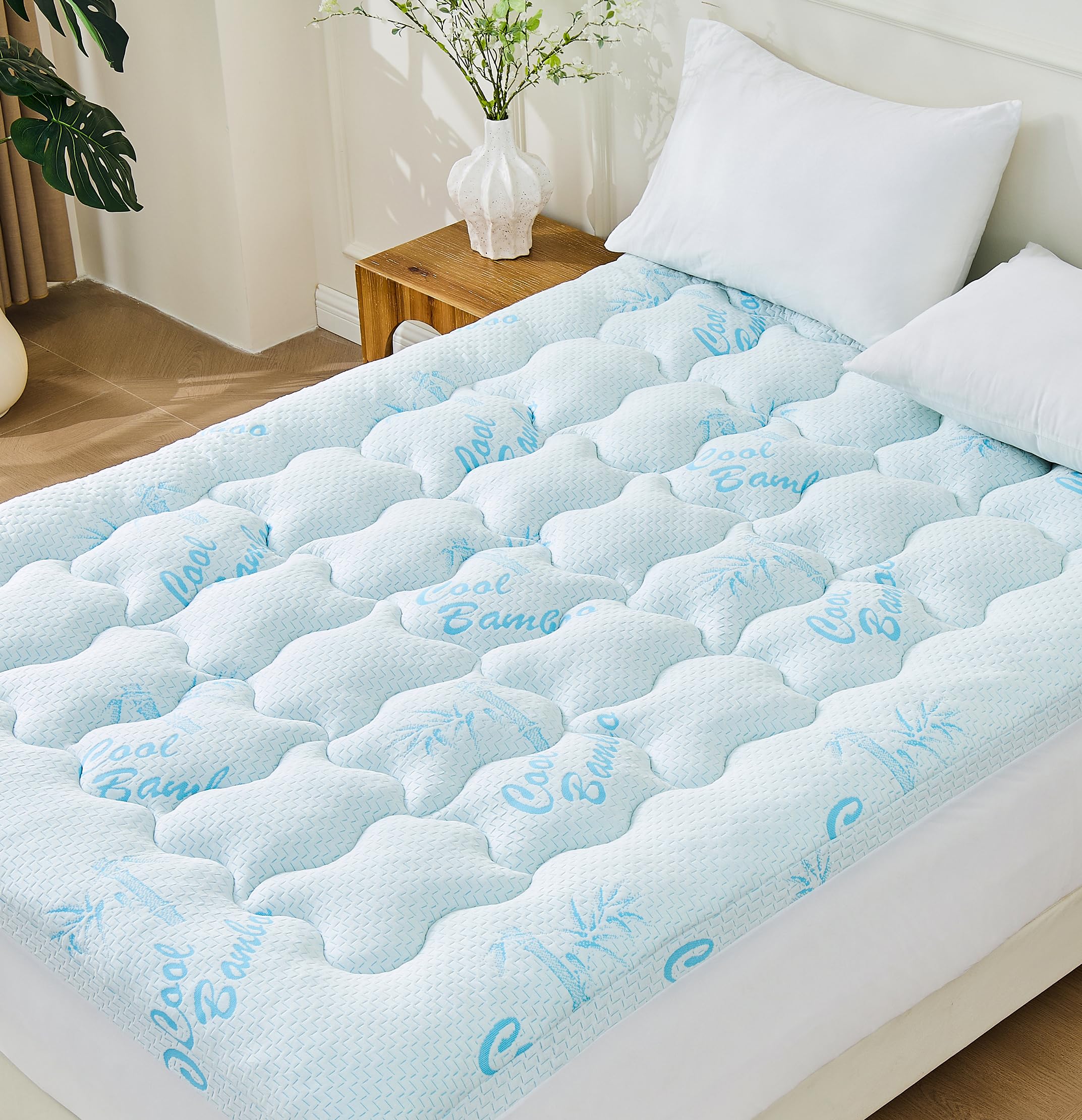 Queen Mattress Topper Cooling Gel Memory Foam for Hot Sleepers