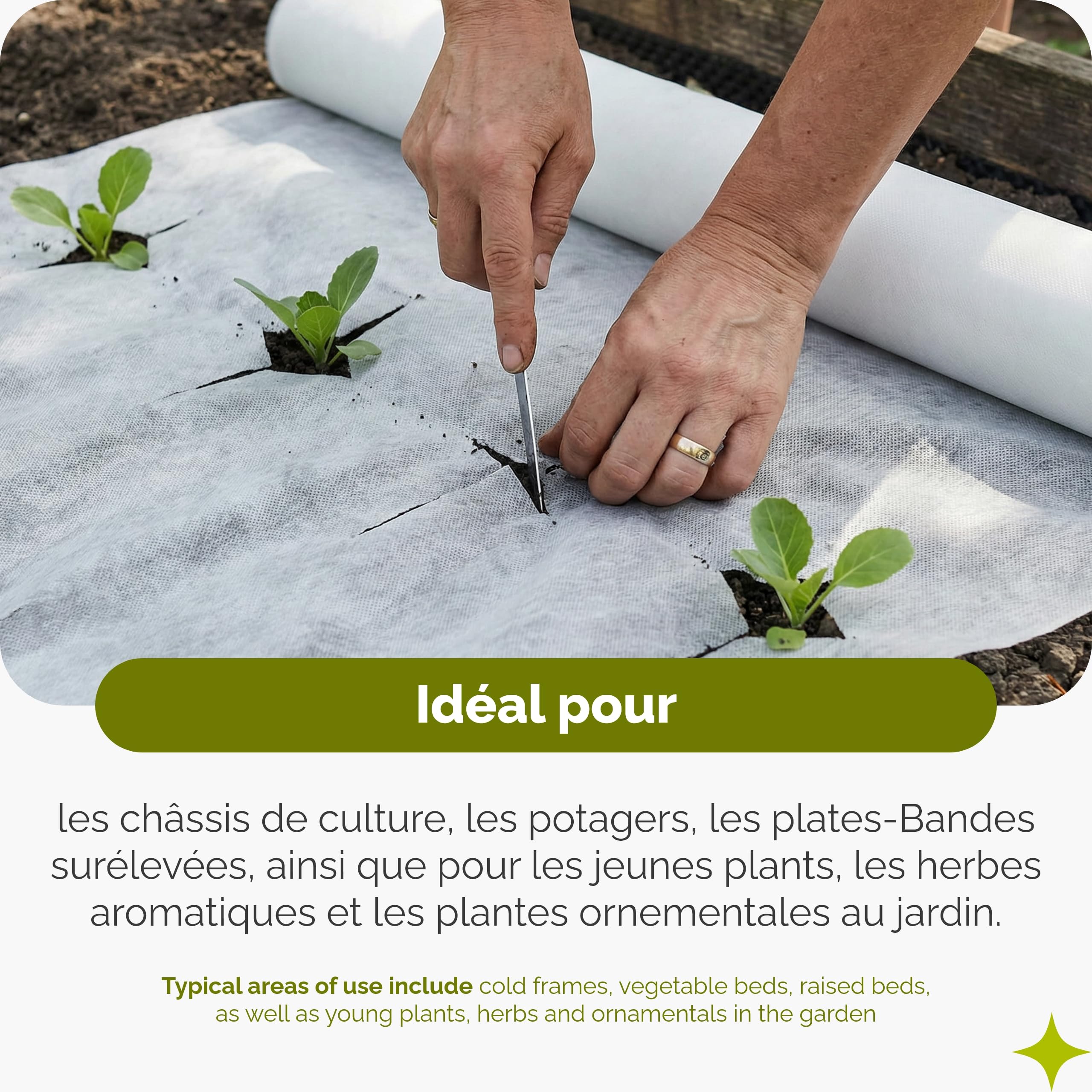 Garronda Voile d’Hivernage 1,6 x 100 m pour Plantes 17 g/m² Blanc GD-0175