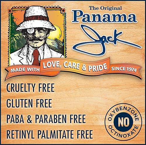 Miniatura 4 de Panama Jack Loción bronceadora de protección solar - SPF 8, PABA, sin parabenos, gluten y crueldad, fórmula hidratante antioxidante, resistente al