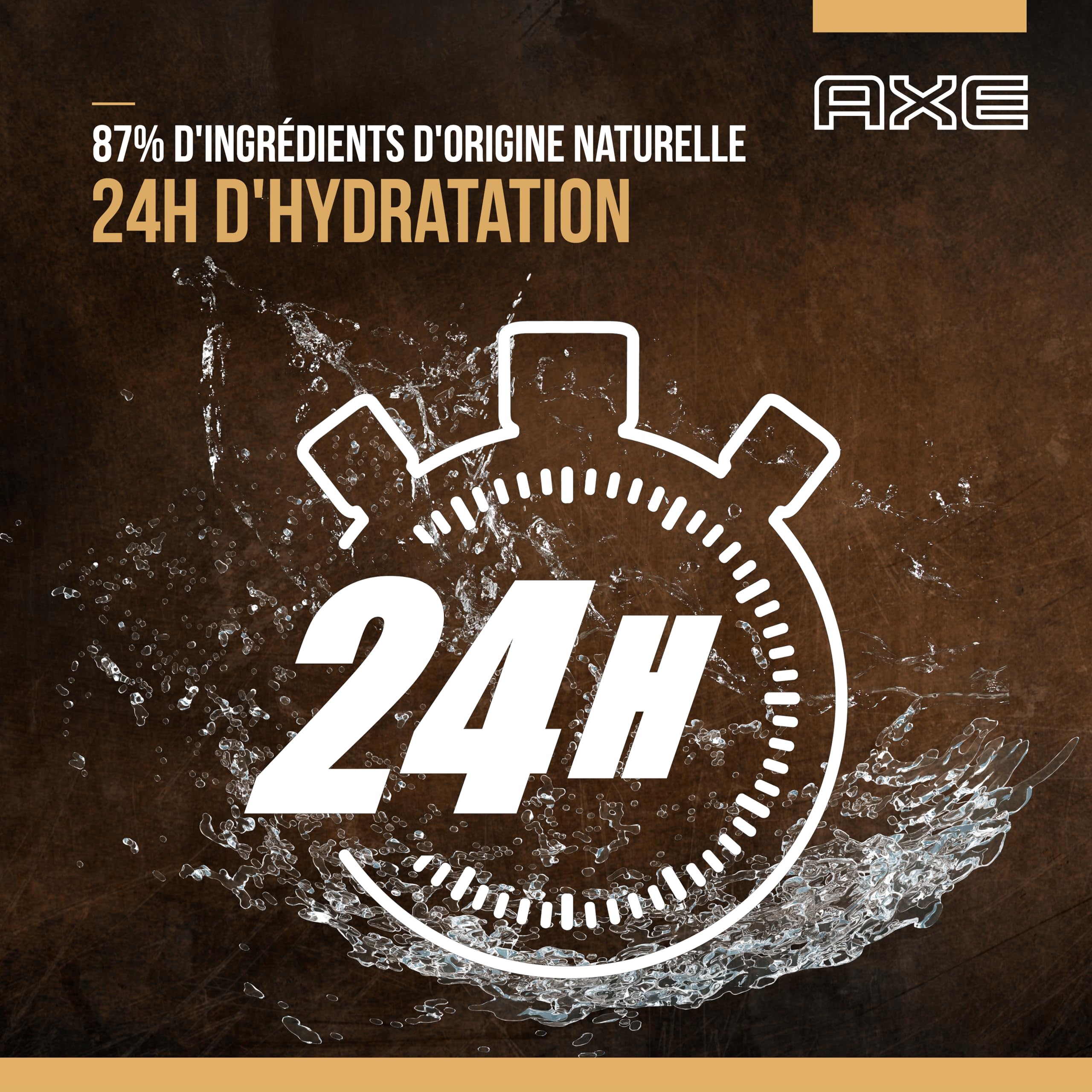 AXE - Gel Douche Homme 5en1 Dark Temptation - 24h Hydratant - 87% d'Ingrédients d'origine naturelle - parfum chocolat gourmand (lot de 12x 250ml)