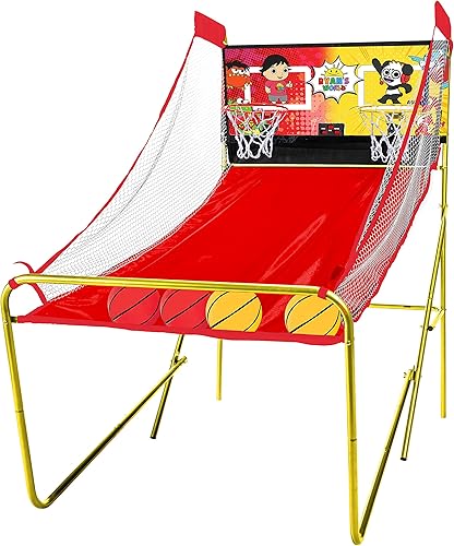 Franklin Sports Basketball Arcade Shootout - Indoor Electronic Double Basketball Hoop Game - Dual Pro Hoops Basketball Shooting with Electronic