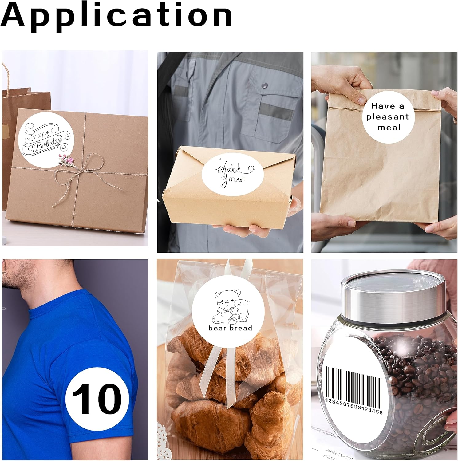 PARLAIM 3 Inch Thermal Sticker Labels - Self-Adhesive Circle Direct Thermal Labels, 500 Per Round Roll for DIY Design, QR Code, Name Tag - White - Image 7