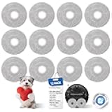 12 Pack Mop Cloth Pads for Dreame L40 Ultra/Mova P10 Pro Ultra/ L10s Ultra Gen 2/ X40 Ultra/X50 Ultra/ E30 Ultra/ P50 Pro Ultra Robot Vacuum, Wet Mopping Pad Reusable Floor Cleaning Accessories