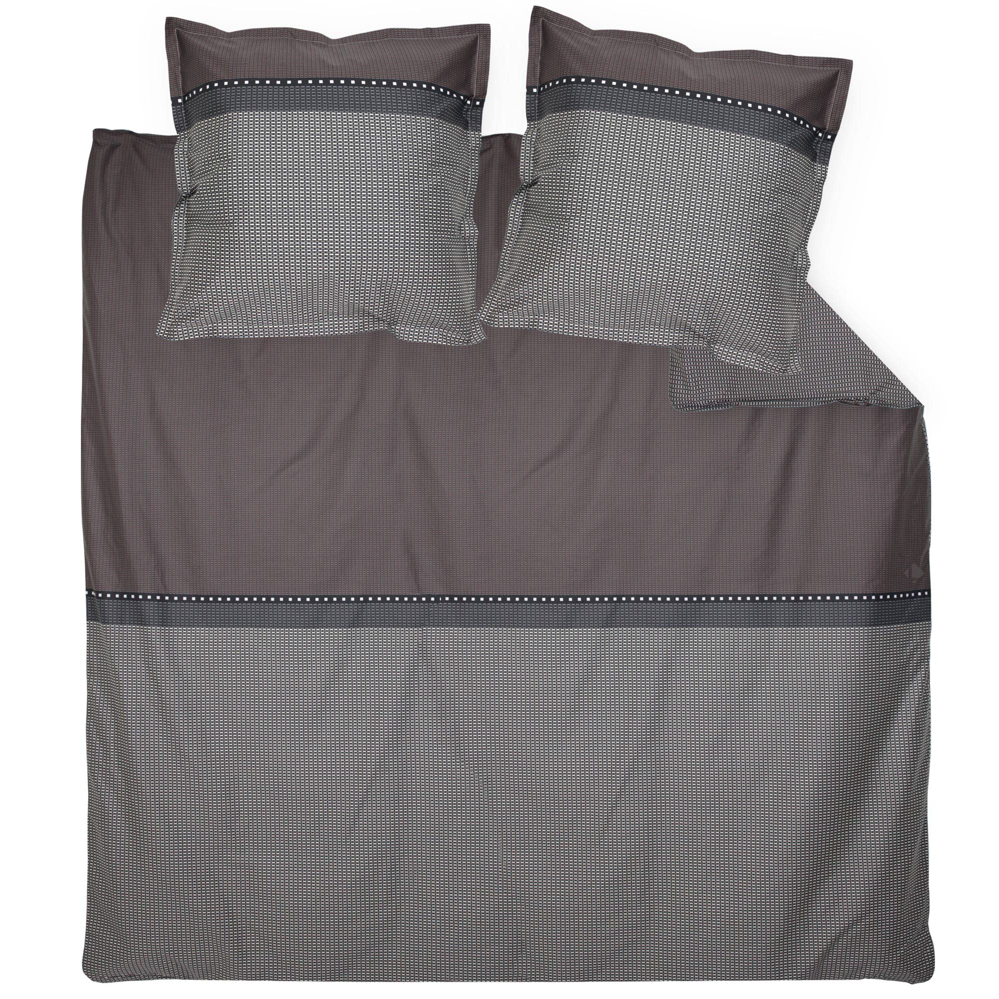 Linnea Parure de lit 300x240 cm 50x70 cm en Satin de Coton Enzo Noir