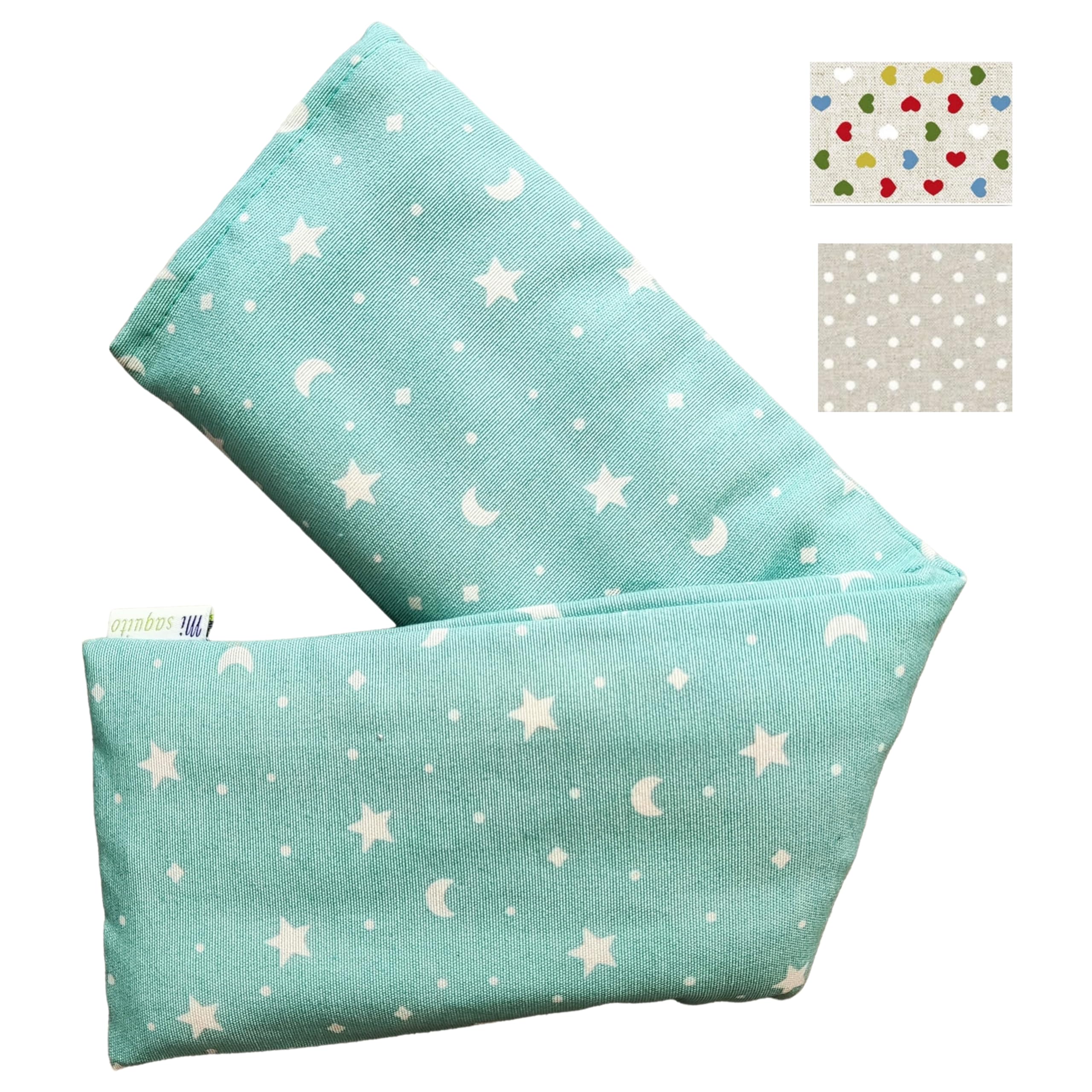 Saco de Semillas para Microondas 45x14 cm con Funda Lavable Extraible–Saquito Térmico Cervical con Lavanda–Bolsa Térmica de Calor y Frío–Saco Térmico Cervical-Almohadilla Térmica Menstrual (VERDE)