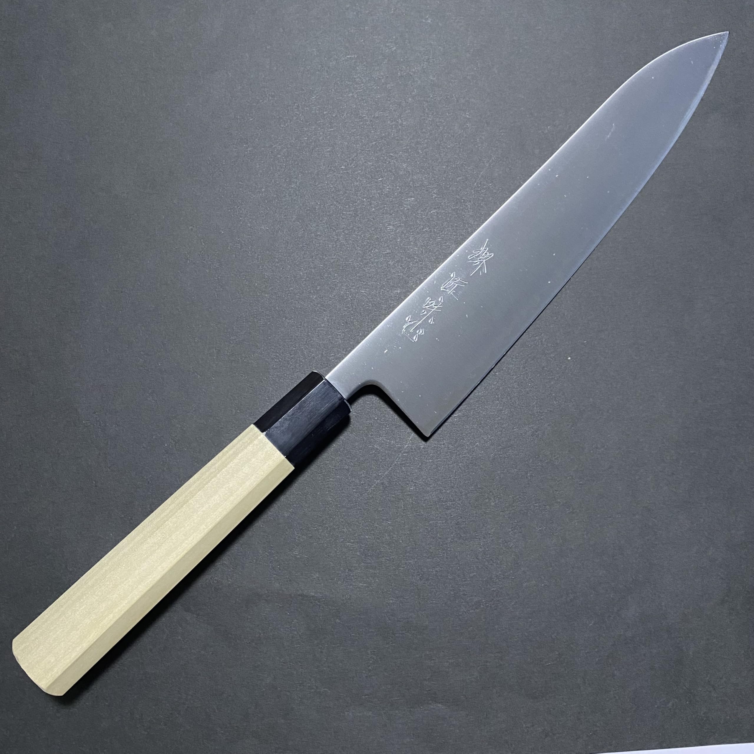 堺 匠 味正 プロ仕様 青スーパー切付240 水牛八角柄 Amazon | 堺匠味正 プロ 仕様 青紙 スーパー 牛刀 240mm 水牛