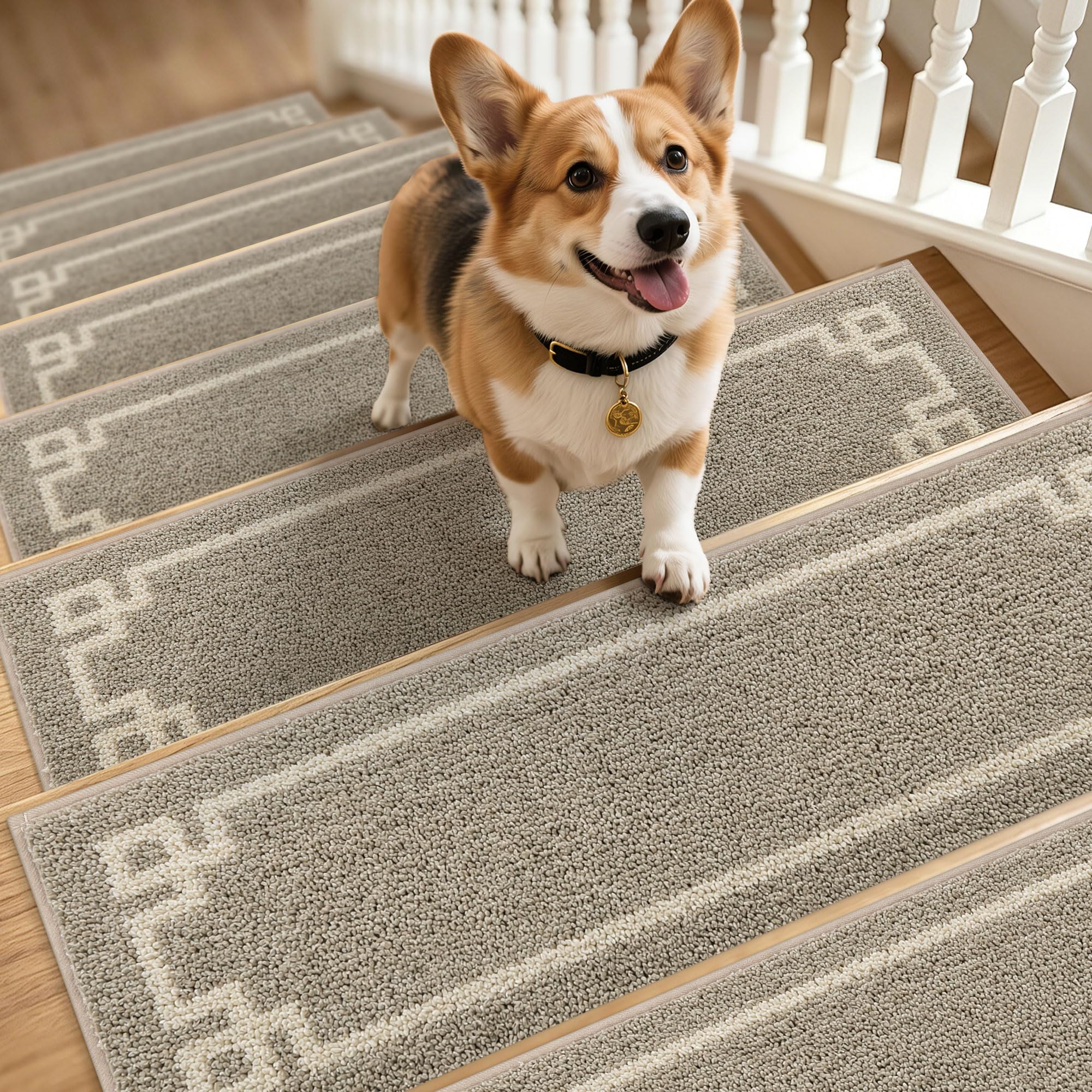 BEQHAUSE Stair Treads for Wooden Steps Indoor