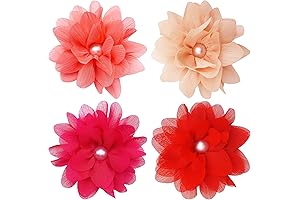 PET SHOW Red Ribbon Bow Dog Collar Charms Accessories for Cute Female Dogs