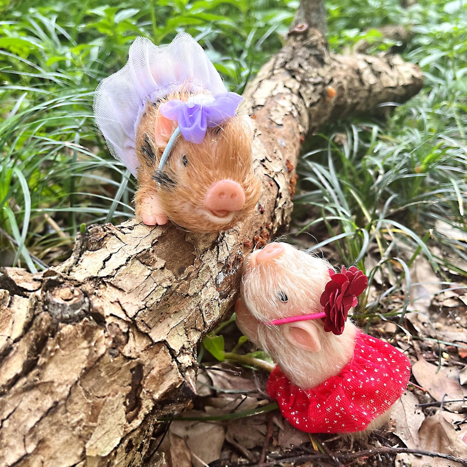 OtardDolls Reborn Pig Dolls, 5 Inch Realistic Newborn Full Silicone Lifelike Reborn Pig Dolls Soft & Stylish Real Life Silicone Animals Realistic with Toy Accessories