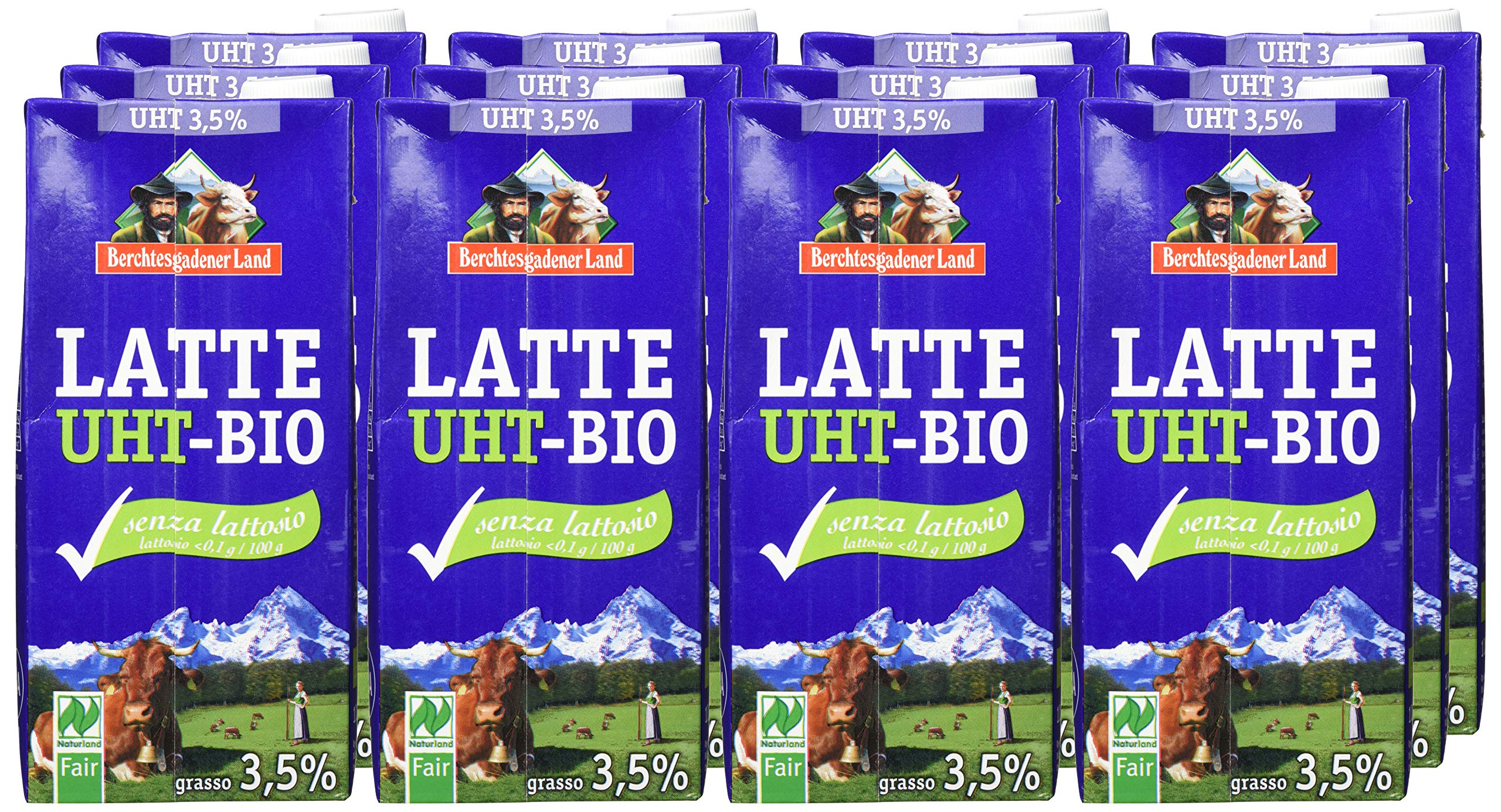 Berchtesgadener Land Lactosefreie H-Milch 3.5%, 12er Pack (12 x 1 l)