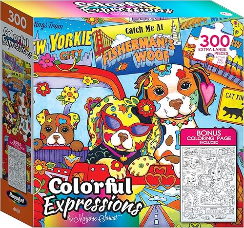 Colorful Expressions by Marjorie Sarnat - Rompecabezas de 300 piezas - Viaje por carretera