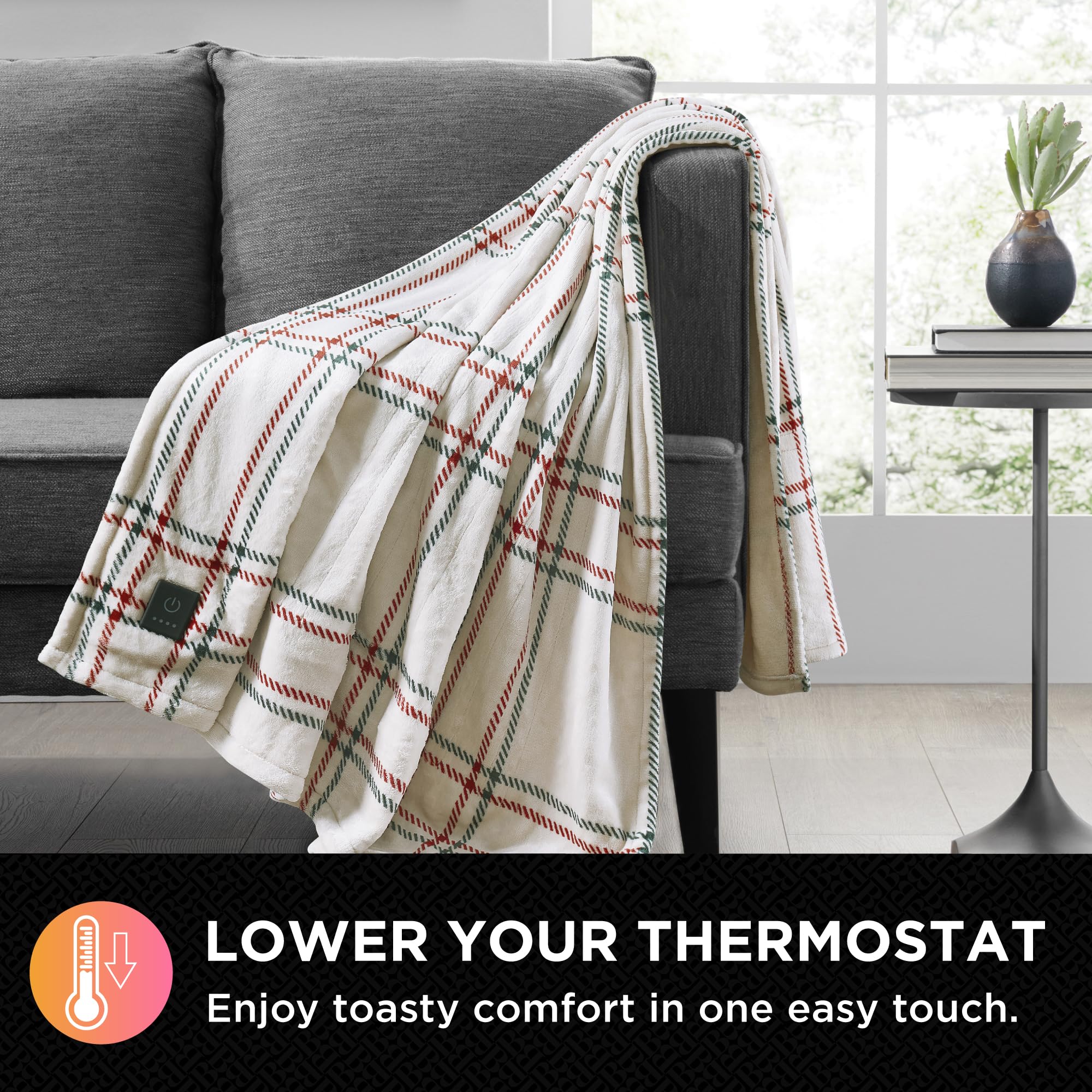 Best Brookstone Heated Blanket Picks for 2026 2 Brookstone Heated Throw Blanket - Heat Blankets Electric - Faux Fur Heated Throw — product photo