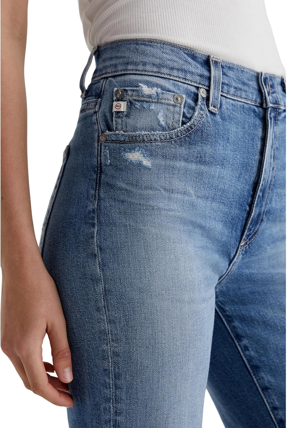 AG Womens Brinley Mid Rise Straight Crop - Image 3