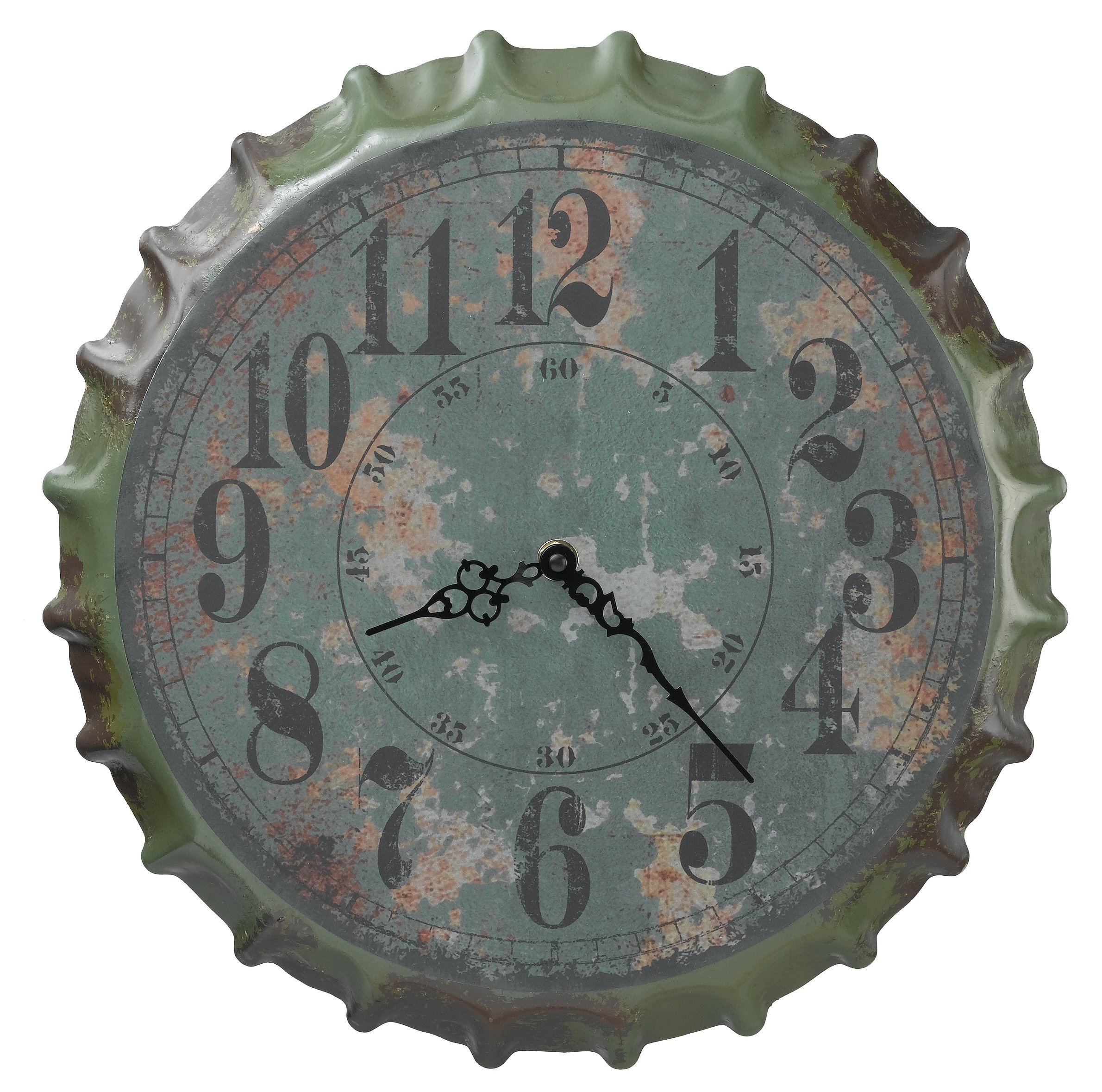 Regal Art & Gift Bottle Cap Wall Clock, Green (Discontinued by Manufacturer)