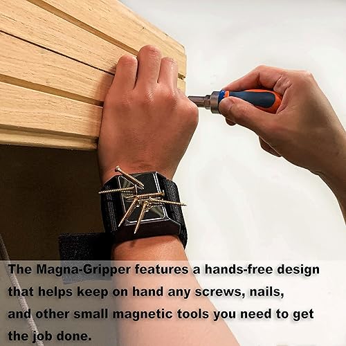 Miniatura 5 de Muñequera magnética, regalos para padres, maridos, hermanos y novios, cinturón de herramientas con imanes fuertes para sujetar
