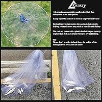Vista 5 de Drasry Saltwater Fishing Cast Net for Bait 3/8 1/4 or 1/2 with Heavy Sinkers Fish Trap Throw Net. Size 3ft/4ft/5ft/6ft/7ft/8ft/9ft/10ft Radius