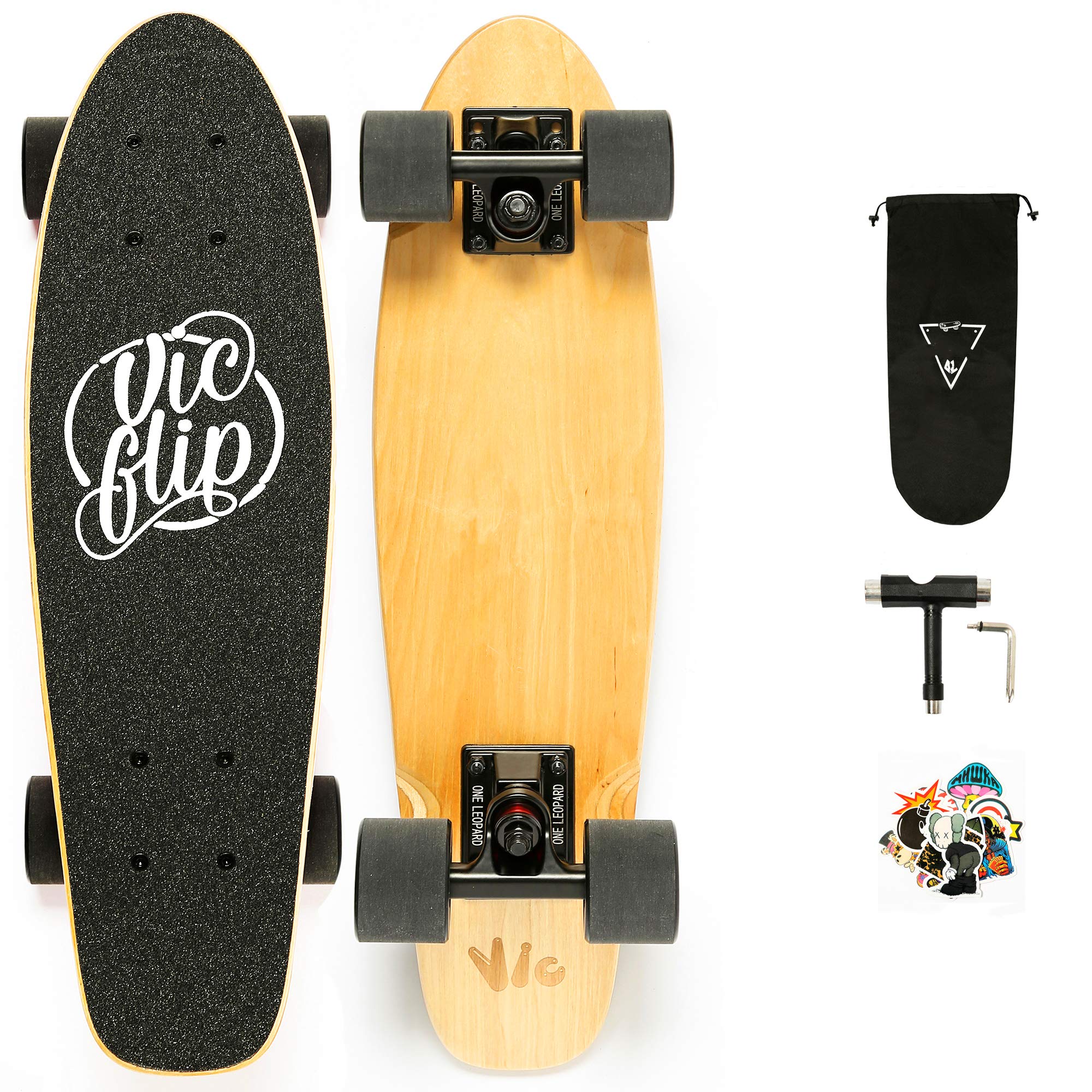 スケボーマニア One Leopard® Mini Cruiser Skateboard, VIC 22 Inch Skateboard