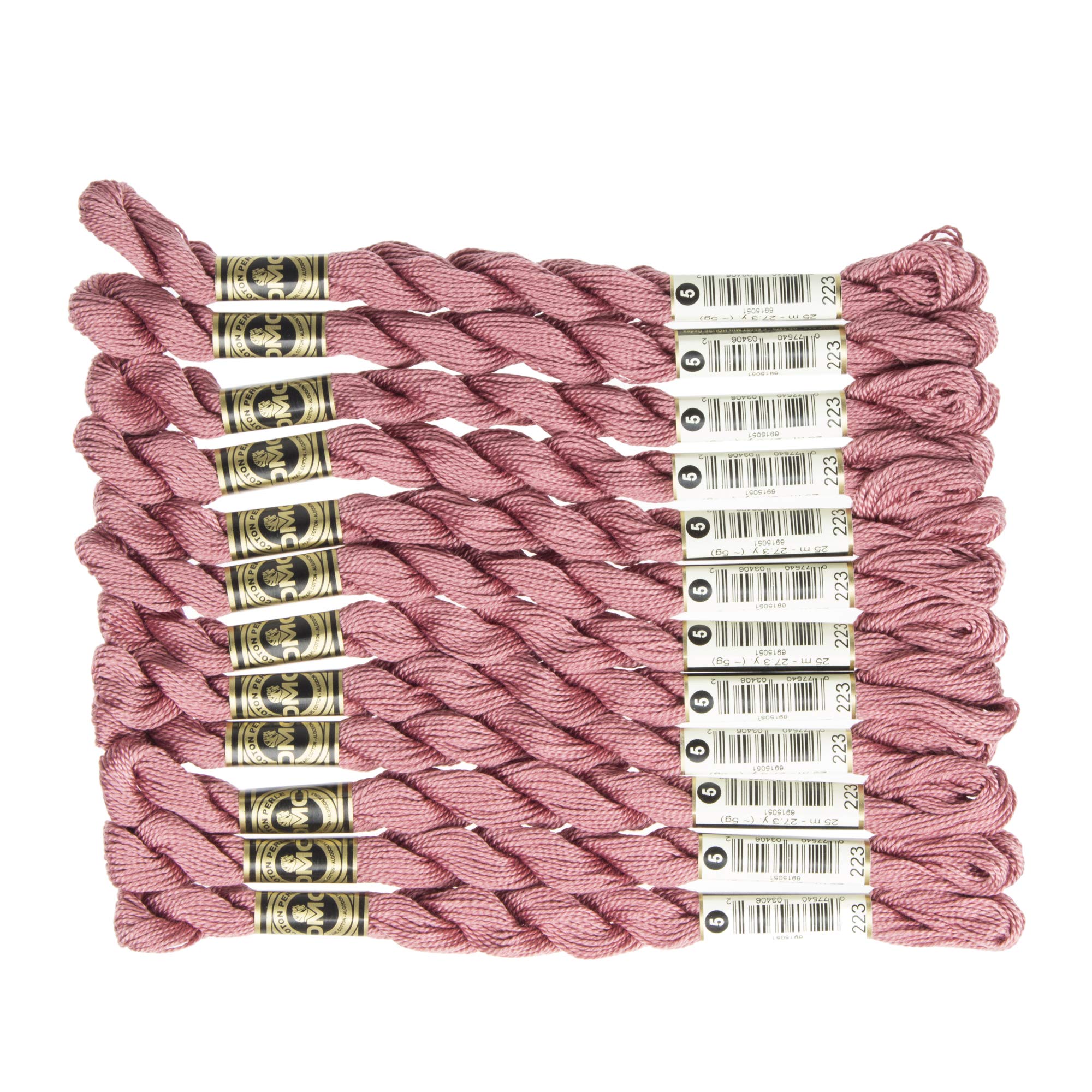 Amazon | DMC コットンパール 刺繍糸 12束入 5番 #223 ピンク系 DMC115  